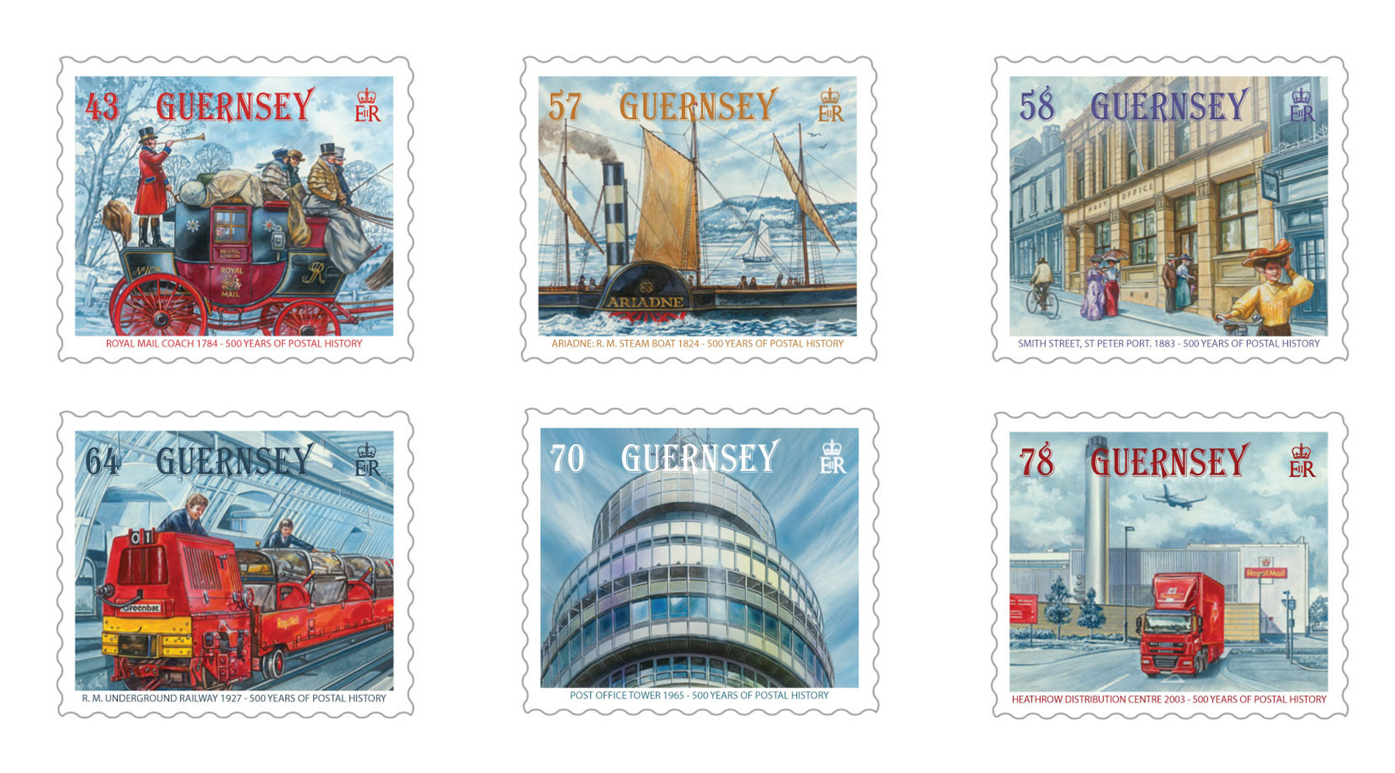 Set of 6 Stamps
